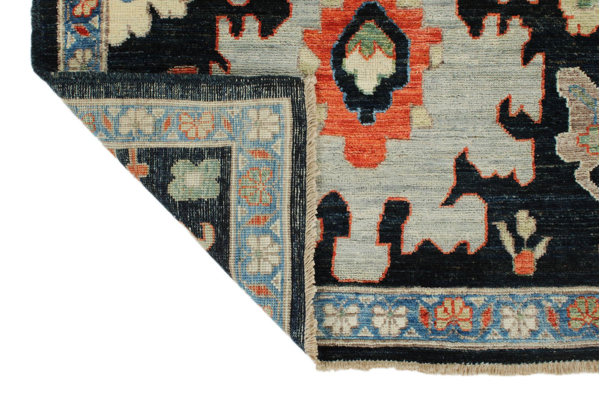 3x7 Navy and Light Blue Anatolian Traditional Runner