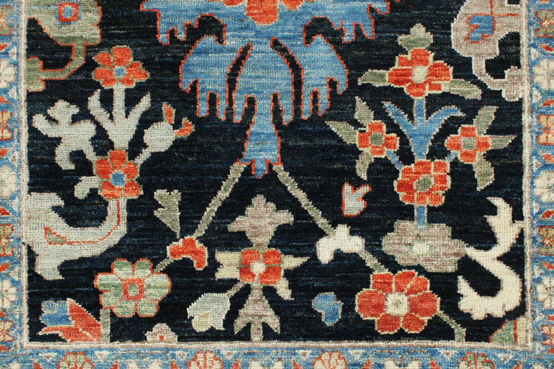 3x7 Navy and Light Blue Anatolian Traditional Runner