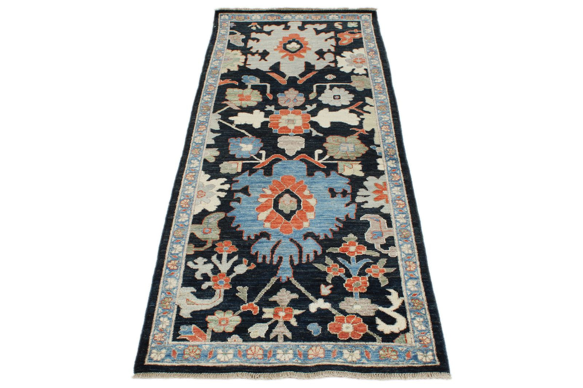 3x7 Navy and Light Blue Anatolian Traditional Runner