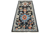 3x7 Navy and Light Blue Anatolian Traditional Runner