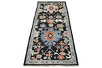 3x7 Navy and Light Blue Anatolian Traditional Runner