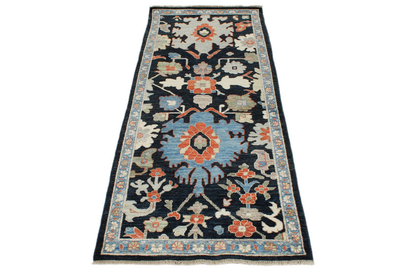 3x7 Navy and Light Blue Anatolian Traditional Runner