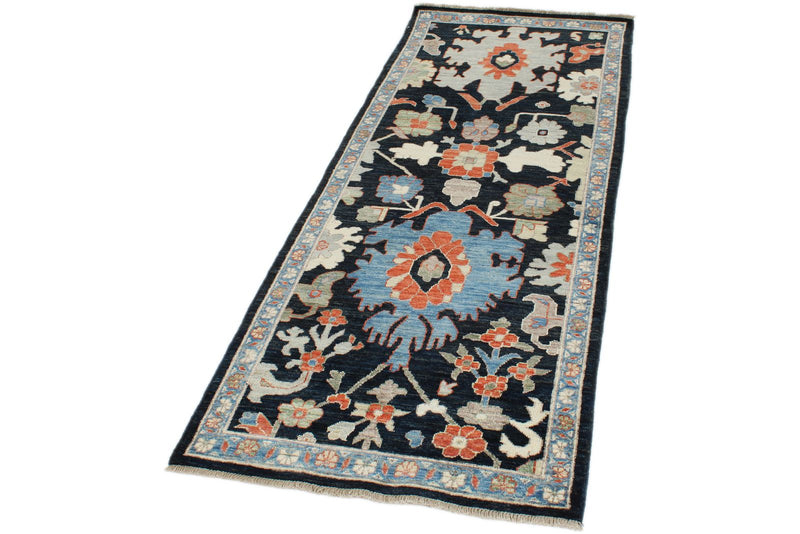 3x7 Navy and Light Blue Anatolian Traditional Runner