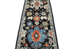 3x7 Navy and Light Blue Anatolian Traditional Runner