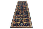 3x10 Navy and Ivory Anatolian Traditional Runner