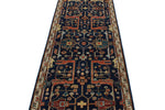 3x10 Navy and Ivory Anatolian Traditional Runner