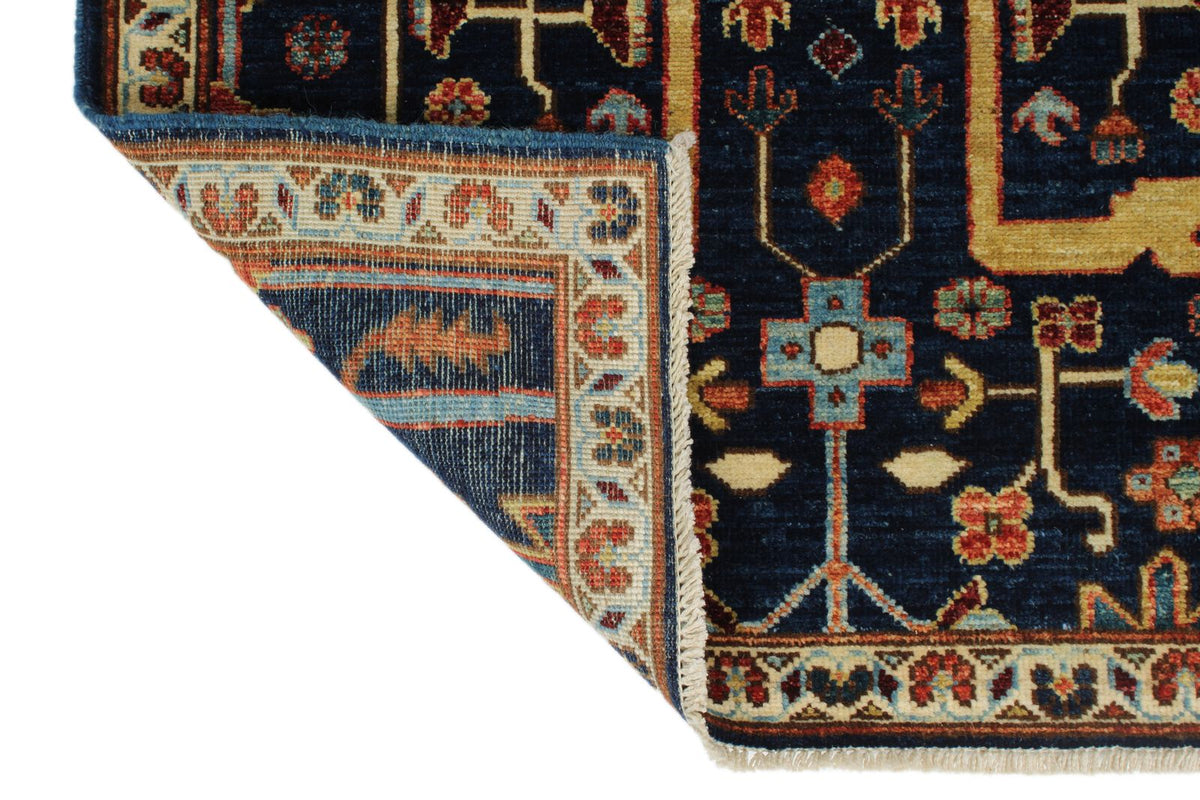 3x10 Navy and Ivory Anatolian Traditional Runner