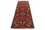 3x10 Red and Navy Anatolian Traditional Runner