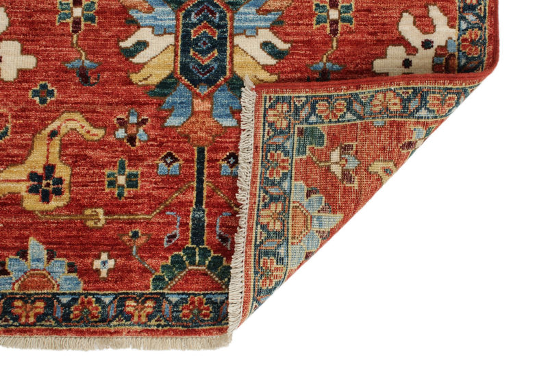 3x10 Red and Navy Anatolian Traditional Runner