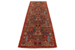 3x10 Red and Multicolor Anatolian Traditional Runner