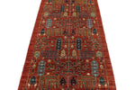 3x10 Red and Multicolor Anatolian Traditional Runner