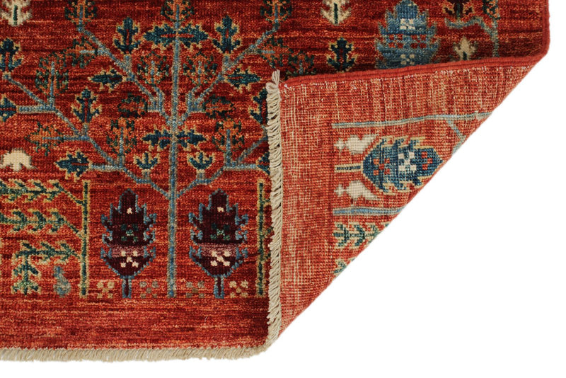 3x10 Red and Multicolor Anatolian Traditional Runner