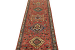 3x10 Red and Light Blue Anatolian Traditional Runner