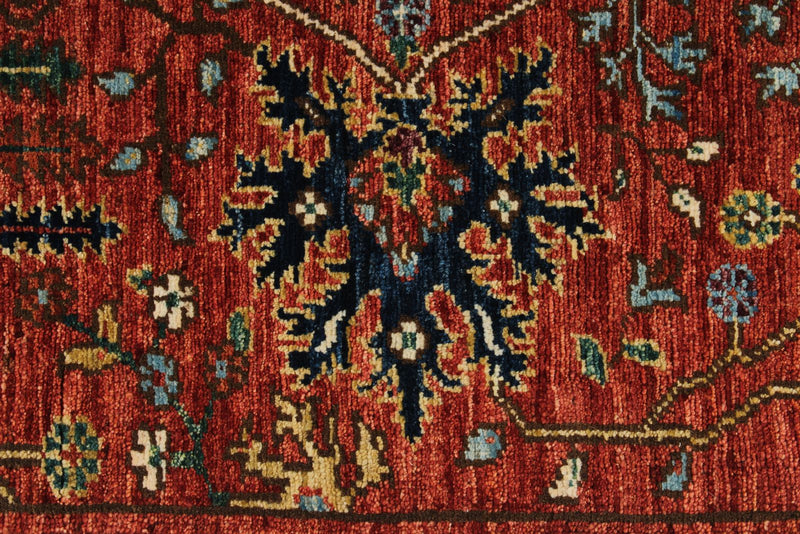 3x8 Red and Multicolor Anatolian Traditional Runner