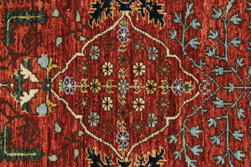 3x8 Red and Multicolor Anatolian Traditional Runner