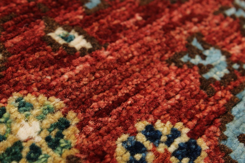 3x8 Red and Multicolor Anatolian Traditional Runner