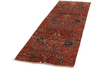 3x8 Red and Multicolor Anatolian Traditional Runner