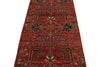 3x8 Red and Multicolor Anatolian Traditional Runner