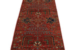 3x8 Red and Multicolor Anatolian Traditional Runner