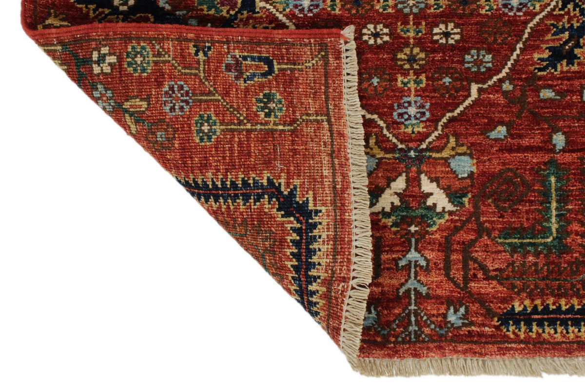 3x8 Red and Multicolor Anatolian Traditional Runner