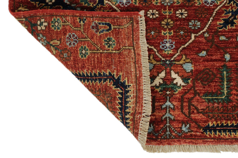 3x8 Red and Multicolor Anatolian Traditional Runner
