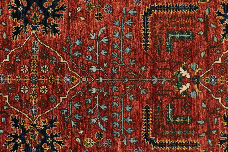 3x8 Red and Multicolor Anatolian Traditional Runner