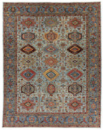 12x15 Light Blue and Blue Anatolian Traditional Rug