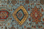 12x15 Light Blue and Blue Anatolian Traditional Rug