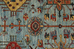 12x15 Light Blue and Blue Anatolian Traditional Rug