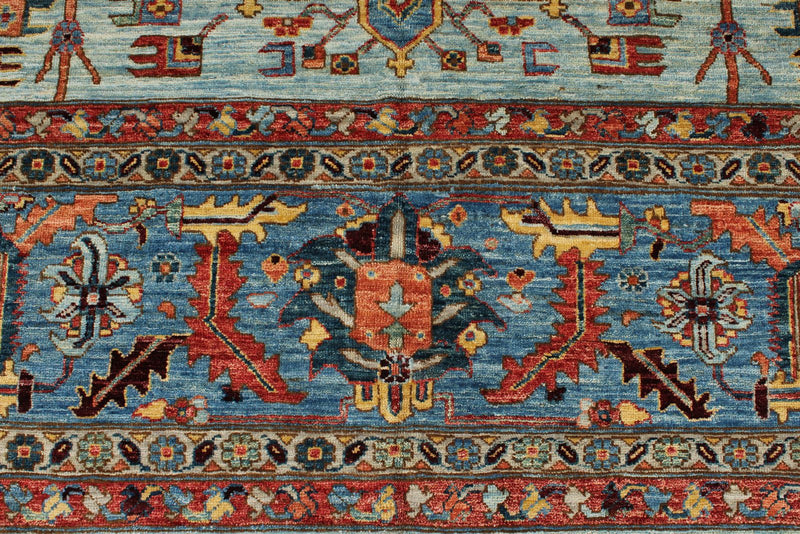 12x15 Light Blue and Blue Anatolian Traditional Rug