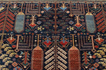 8x10 Navy and Multicolor Anatolian Traditional Rug