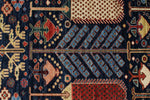 8x10 Navy and Multicolor Anatolian Traditional Rug