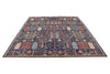 8x10 Navy and Multicolor Anatolian Traditional Rug