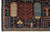 8x10 Navy and Multicolor Anatolian Traditional Rug