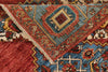 8x10 Rust and Light Blue Anatolian Traditional Rug