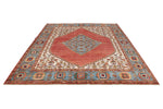 8x10 Rust and Light Blue Anatolian Traditional Rug