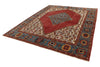 8x10 Rust and Light Blue Anatolian Traditional Rug