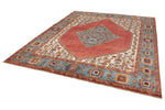 8x10 Rust and Light Blue Anatolian Traditional Rug