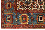 8x10 Rust and Light Blue Anatolian Traditional Rug