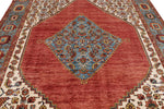 8x10 Rust and Light Blue Anatolian Traditional Rug