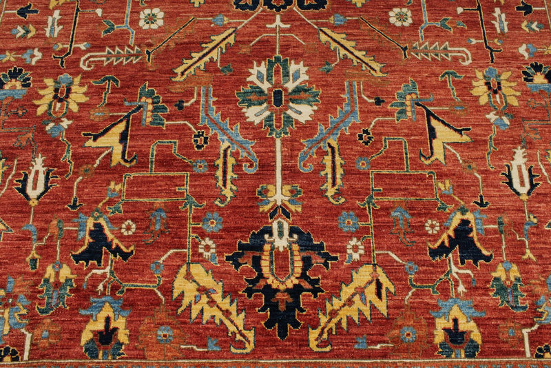 8x10 Red and Navy Anatolian Traditional Rug