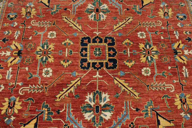 8x10 Red and Navy Anatolian Traditional Rug