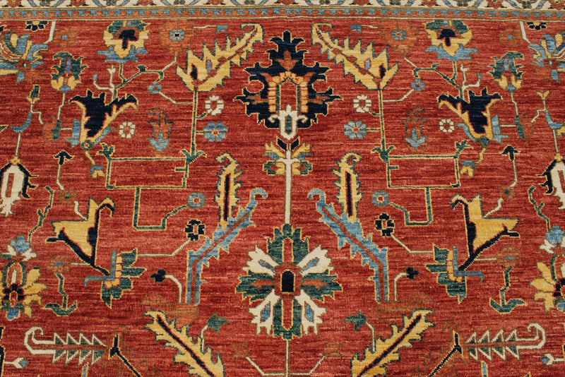 8x10 Red and Navy Anatolian Traditional Rug