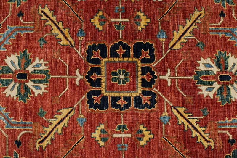 8x10 Red and Navy Anatolian Traditional Rug