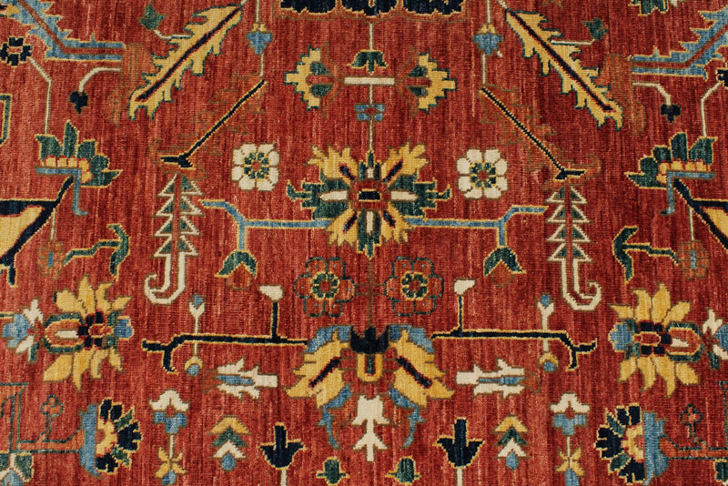 8x10 Red and Navy Anatolian Traditional Rug