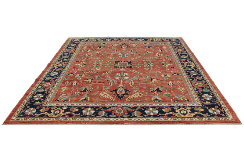 8x10 Red and Navy Anatolian Traditional Rug