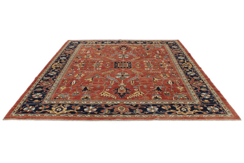 8x10 Red and Navy Anatolian Traditional Rug