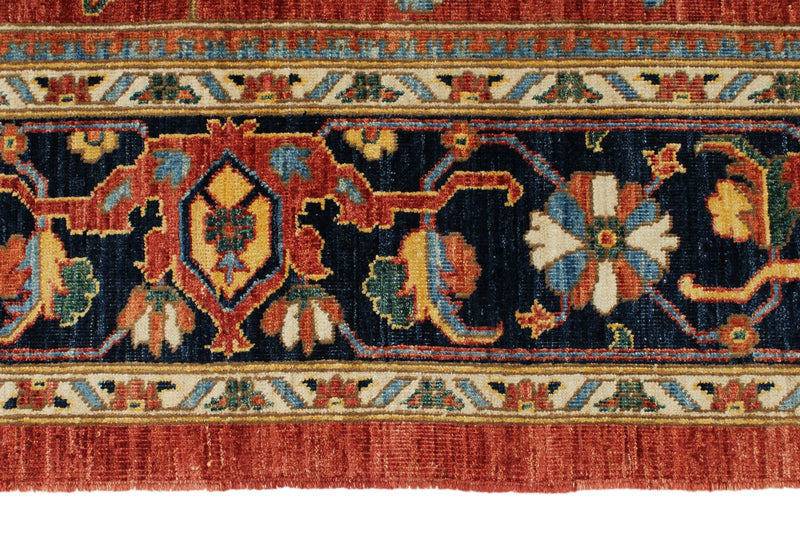 8x10 Red and Navy Anatolian Traditional Rug