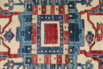 8x10 Light Red and Light Blue Anatolian Traditional Rug