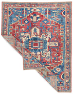 8x10 Light Red and Light Blue Anatolian Traditional Rug